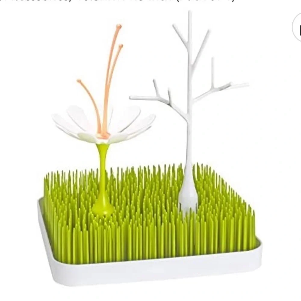🎁2 for $10🎀🛍️🛒Grass Countertop Baby Bottle Drying Rack with StemAccessories,